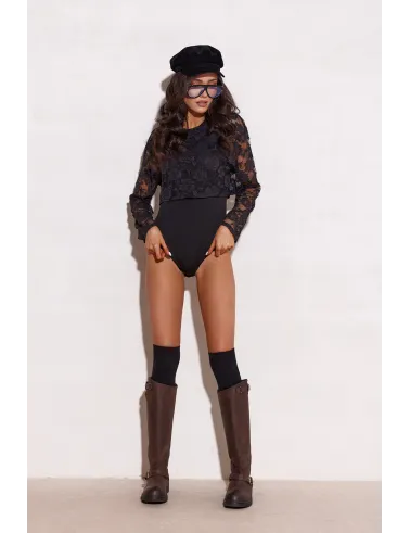 Mira – eleganter Spitzen-Body mit langen Ärmeln | Roco Fashion