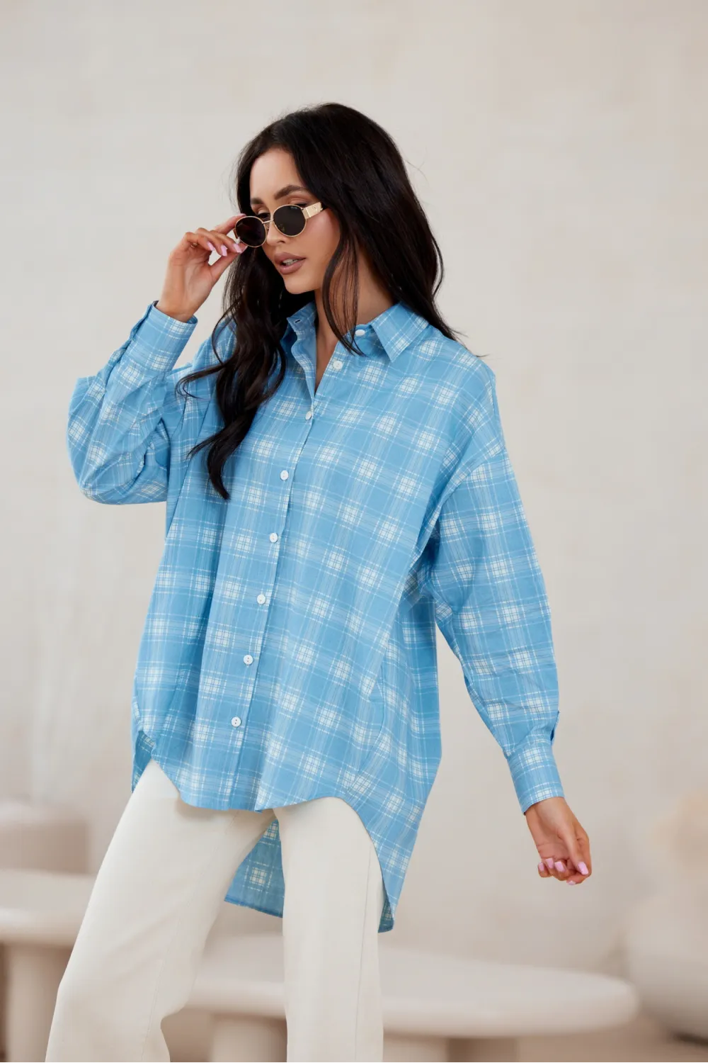 Olly - Oversize Damenhemd mit Longline-Silhouette | Roco Fashion