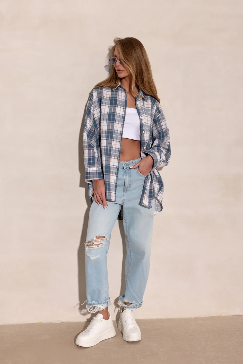 Salina – Oversize Karohemd mit modernem Schnitt und langen Ärmeln | Roco Fashion