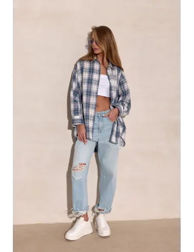 Salina – Oversize Karohemd mit modernem Schnitt und langen Ärmeln | Roco Fashion