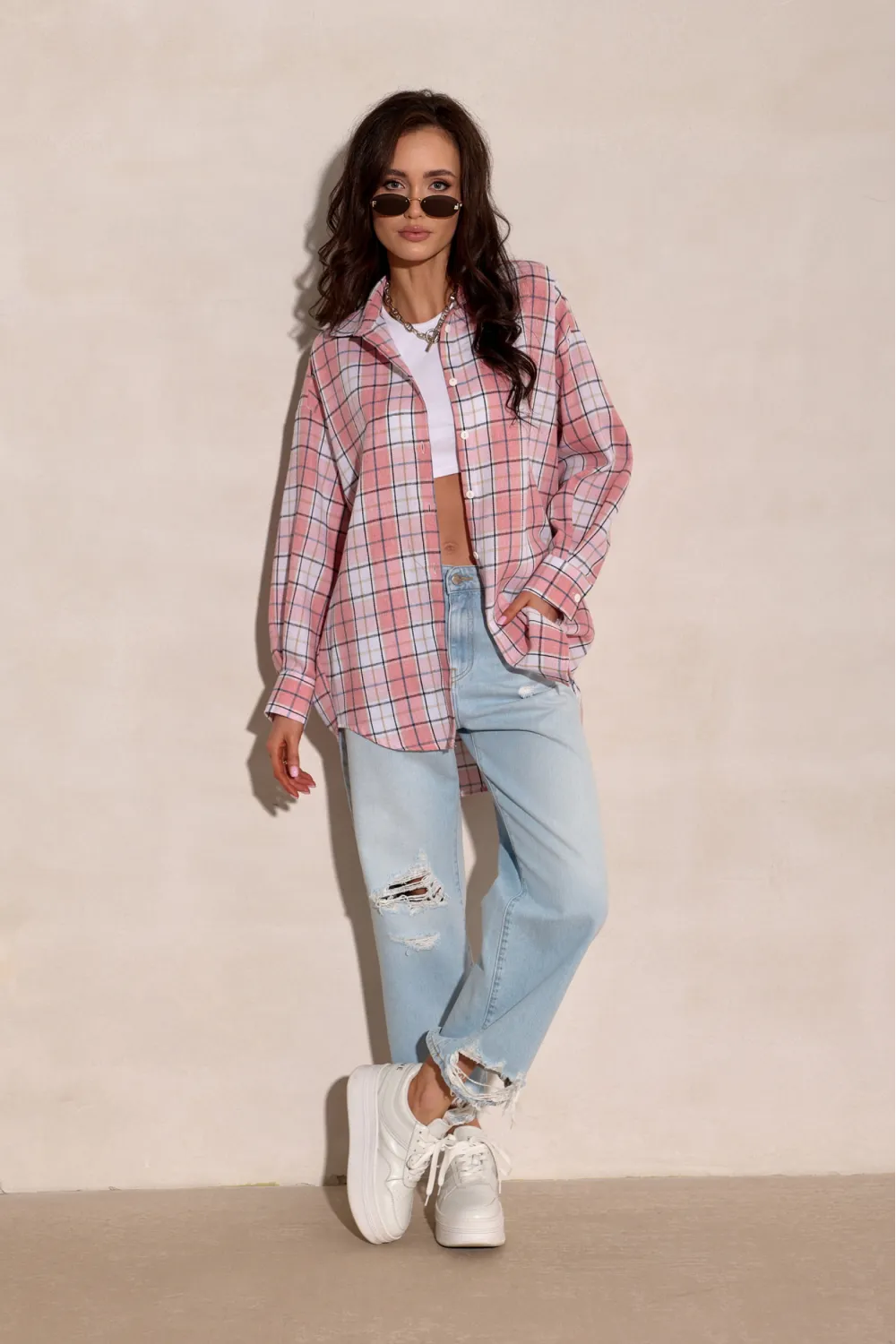 Salina – Oversize Karohemd mit modernem Schnitt und langen Ärmeln | Roco Fashion