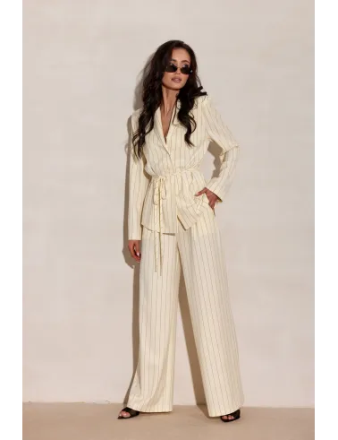 Anette – elegante Palazzo-Hose mit High Waist in Gelb | Roco Fashion