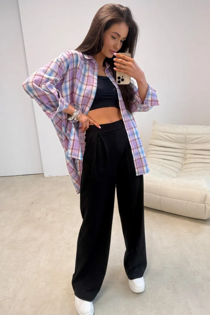 Salina – Oversize Karohemd mit modernem Schnitt und langen Ärmeln Damen | Roco Fashion