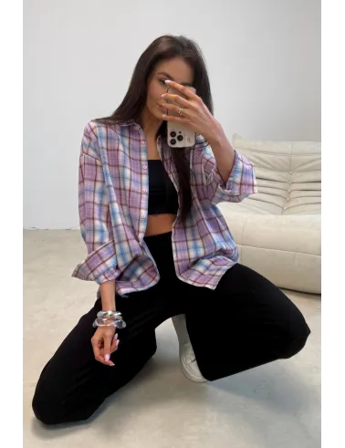 Salina – Oversize Karohemd mit modernem Schnitt und langen Ärmeln Damen | Roco Fashion