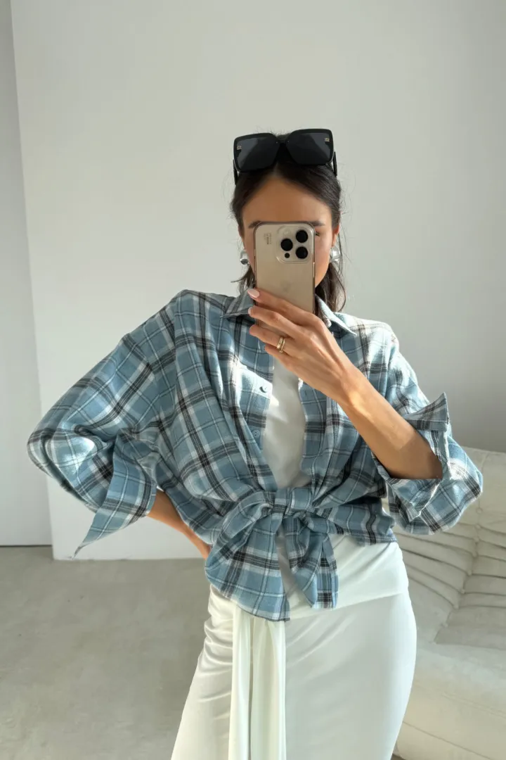 Salina - Oversize Karohemd mit modernem Schnitt und langen Ärmeln A52