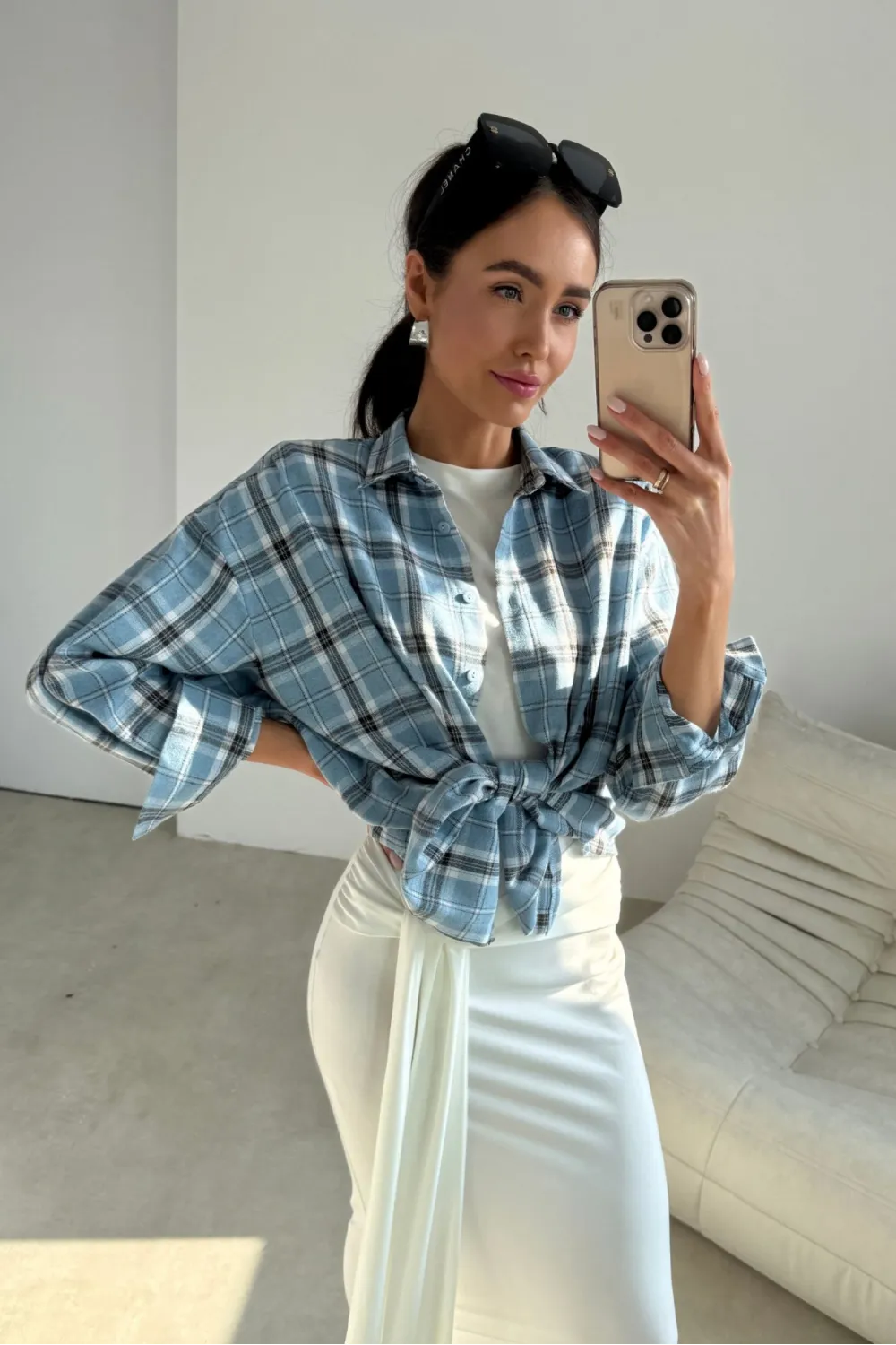 Salina – Oversize Karohemd mit modernem Schnitt und langen Ärmeln Damen | Roco Fashion