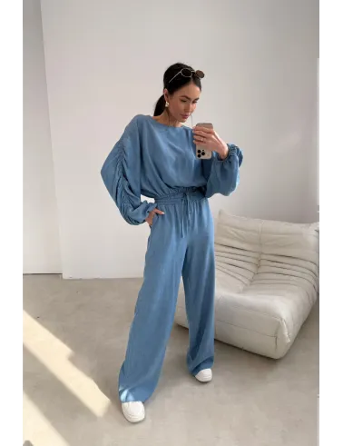 Emmy – Weite Hose mit elastischem Bund und Bindeband | Roco Fashion