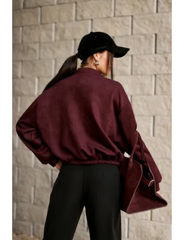 Vivara – bordowa kurtka bomberka na zamek | Roco Fashion