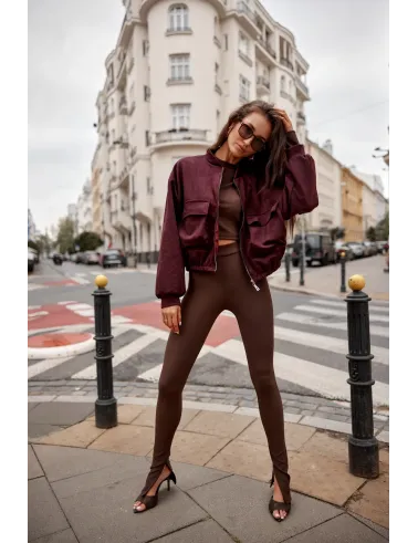 Vivara – bordowa kurtka bomberka na zamek | Roco Fashion