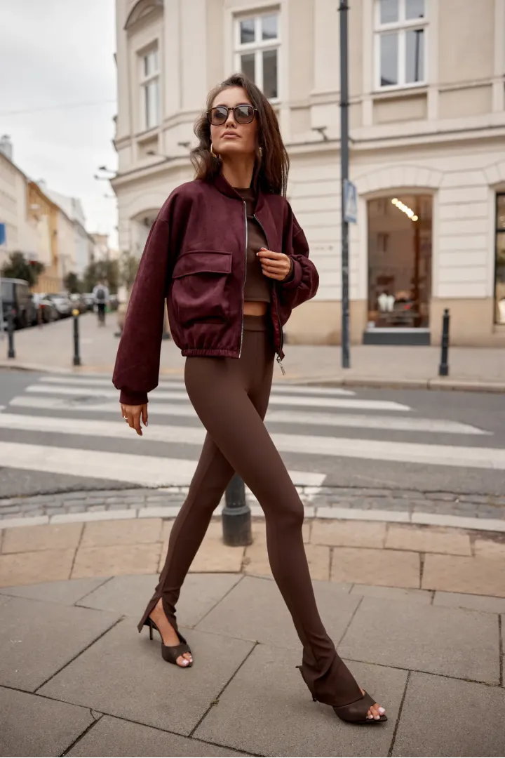 Vivara – bordowa kurtka bomberka na zamek