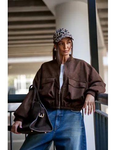 Vivara – braune Bomberjacke mit Reißverschluss | Roco Fashion