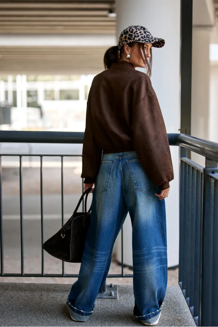 Vivara – braune Bomberjacke mit Reißverschluss