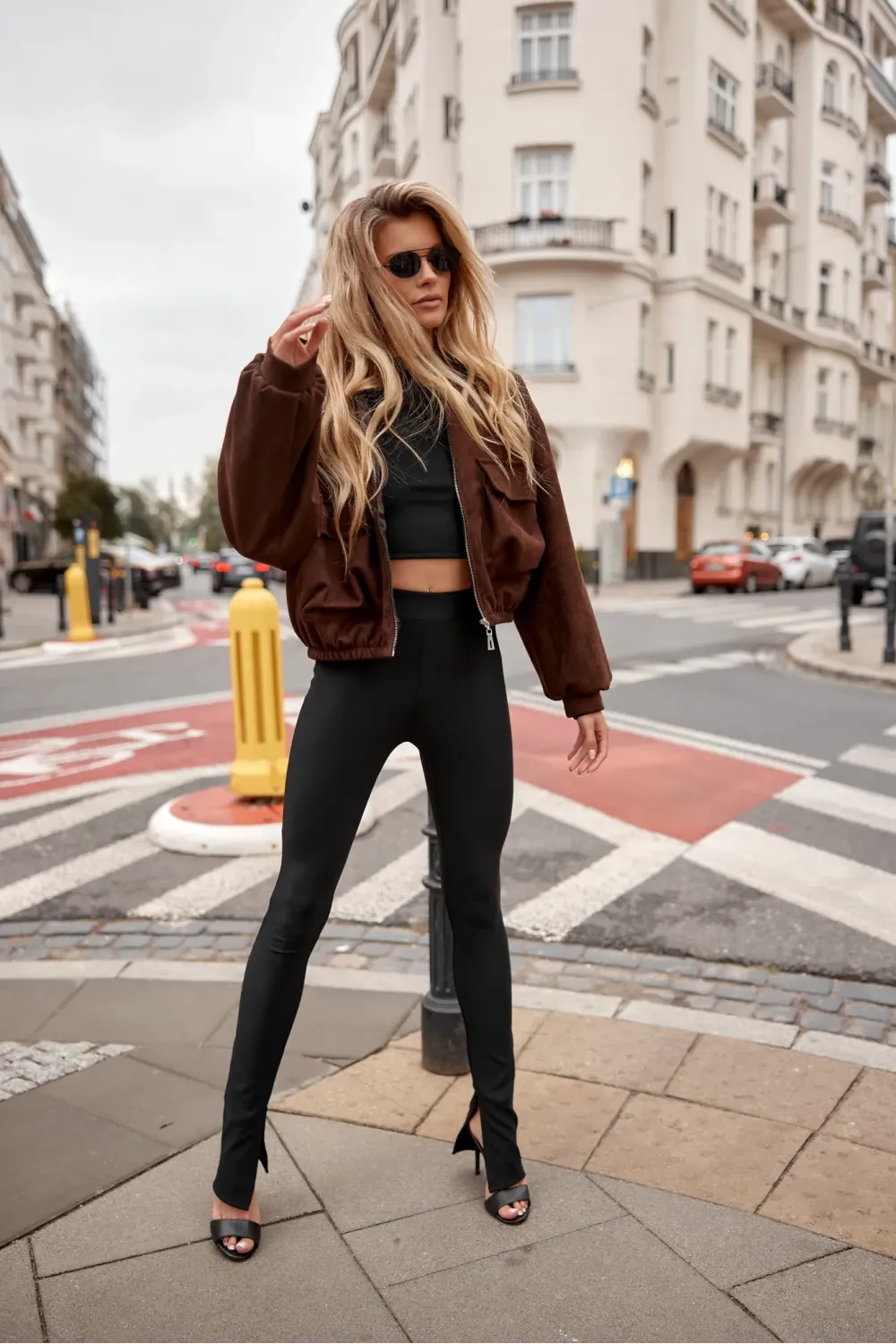 Vivara – braune Bomberjacke mit Reißverschluss | Roco Fashion