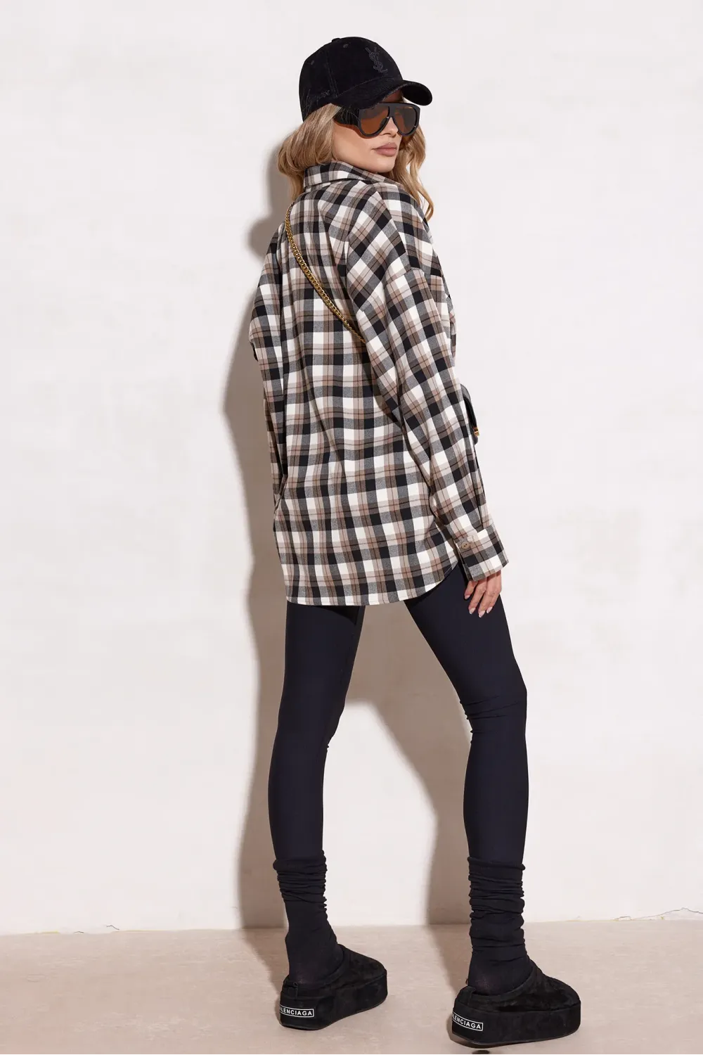 Katnis – beige-braunes Hemd mit Karomuster | Roco Fashion Katnis – beige-braunes Hemd mit Karomuster | Roco Fashion